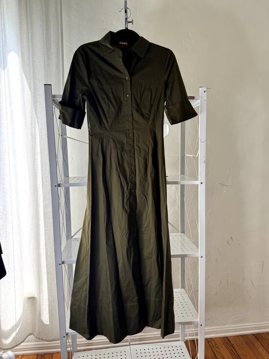 STAUD Dresses & Skirts - New STAUD Joan maxi Dress in Sergeant Green 2